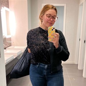 Lucky Brand Opaque Leopard Print Top